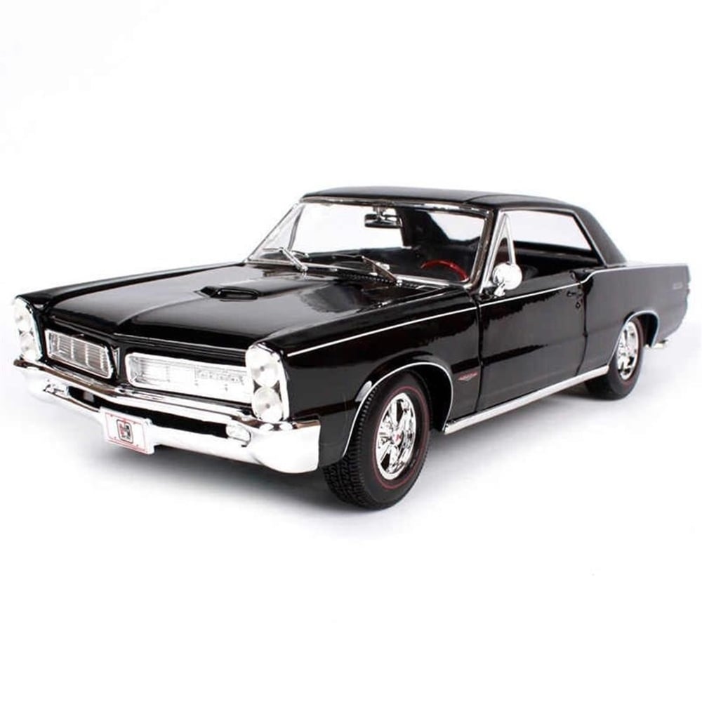 Maisto 31885 1/18 Ölçek, 1965 Pontiac GTO ,Hurst Edition, Siyah, Sergilemeye Hazır Metal Araba Modeli