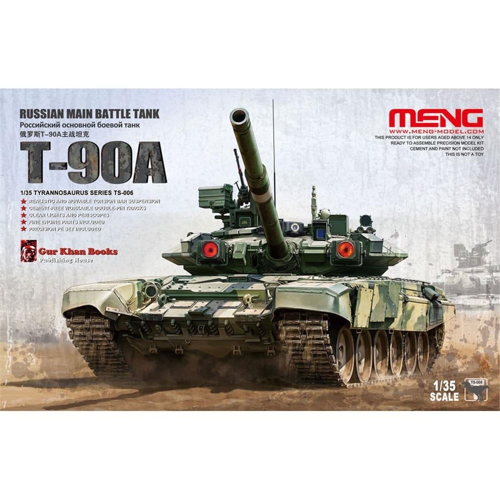 Meng TS-006 1/35 Ölçek, Rus T-90A Ana Muharebe Tankı, Plastik Model Kiti
