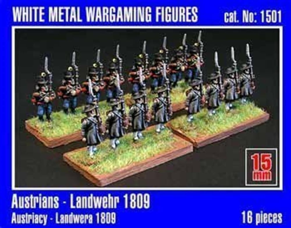 Mirage 1501 15Mm Austrians-Landwehr 1809,16 Pieces, Plastik Model kiti