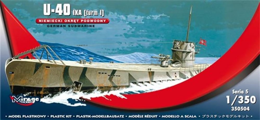 Mirage 350504 1/350 Ölçek, German Uboot U40 Ixa Turm I, Plastik Model kiti
