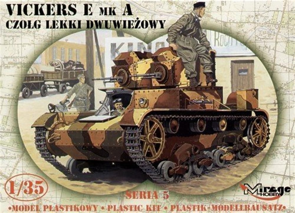 Mirage 35303 1/35 Ölçek, Vickers E Mk.A Twın Turret, Plastik Model kiti