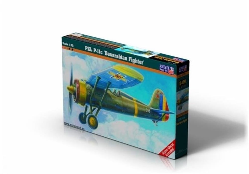 Mistercraft B009 1/72 Ölçek, PZL P-11C Romen Hava Kuvvetleri Savaş Uçağı, Plastik Model kiti
