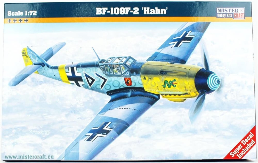 Mistercraft C035 1/72 Ölçek, BF-109F-4 (Hahn) Savaş Uçağı, Plastik Model kiti
