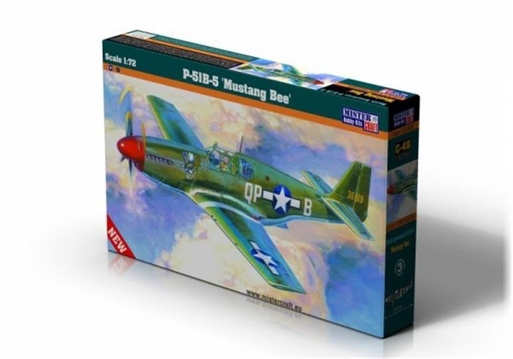Mistercraft C048 1/72 Ölçek, P-51 B-5 (Bee) Savaş Uçağı, Plastik Model kiti
