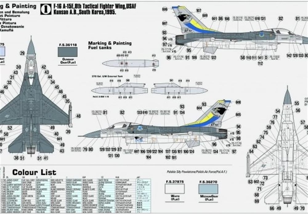 Mistercraft D033 1/72 F-16A-15 (Silahçı 85) Savaş Uçağı Plastik Model Kiti