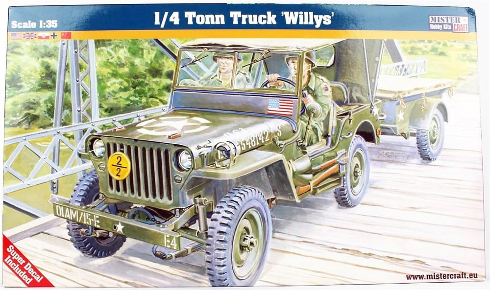 Mistercraft F299 1/35 (1/4 Ton Sınıfı) Willys Jeep Plastik Model Kiti