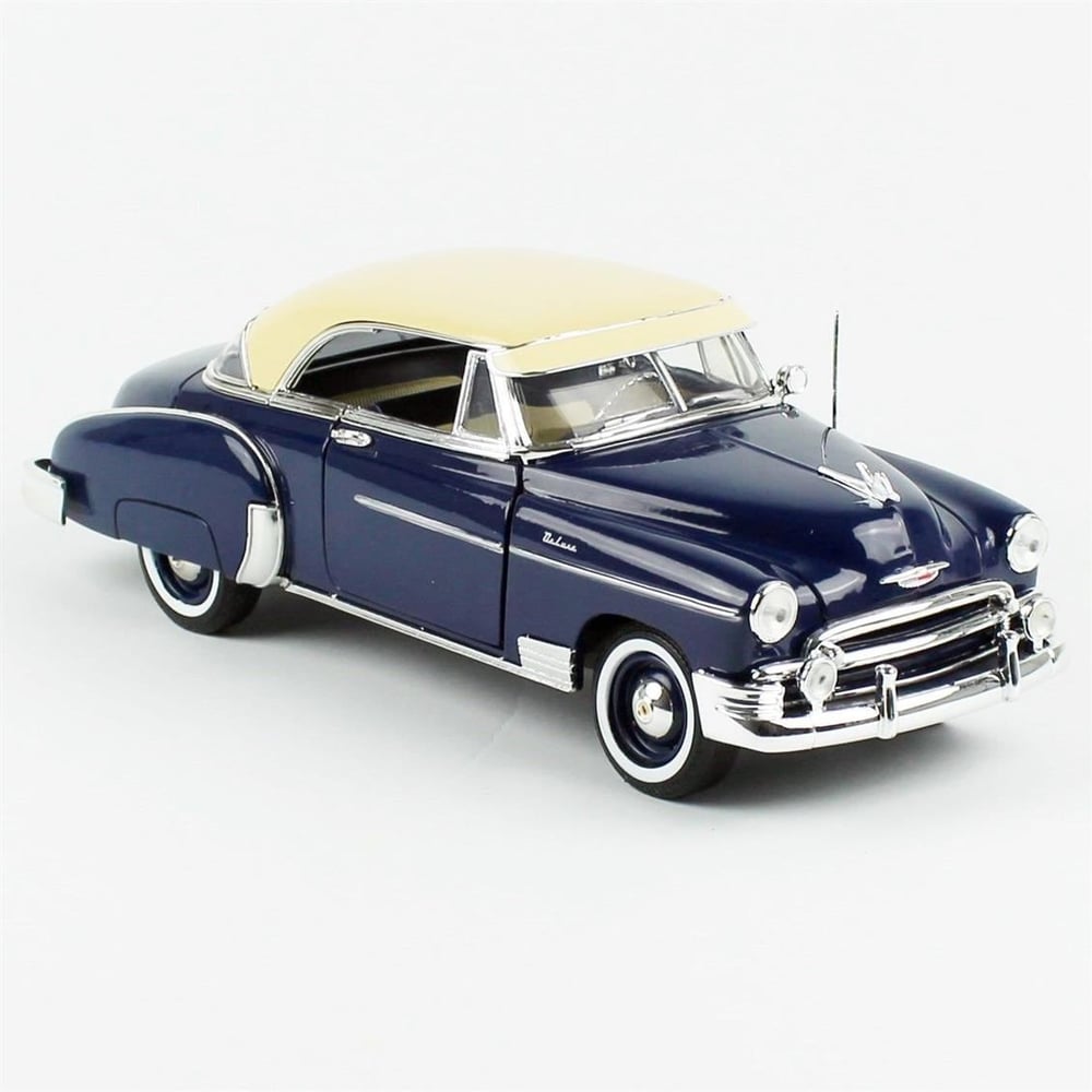 Motormax 73111 1/18 Ölçek, 1950 chevrolet bel air, Koyu Mavi, Sergilemeye Hazır Metal Araba Modeli