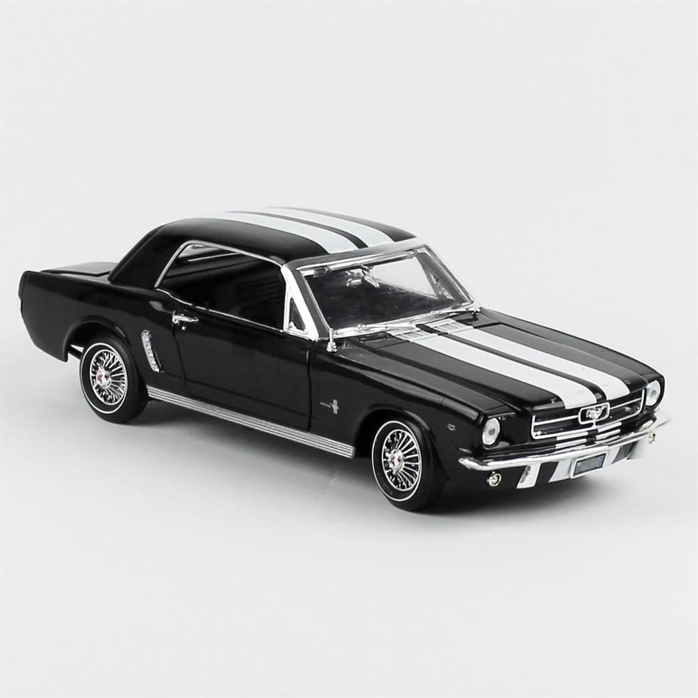Motormax 73164 1/18 Ölçek, 1964 1/2 Ford Mustang hardtop, Siyah, Sergilemeye Hazır Metal Araba Modeli
