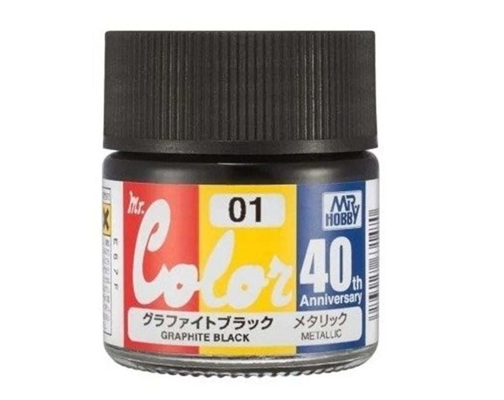 Mr.Hobby AVC-01 10 ml. Graphite Black, 40.Yıl Mr.Color Serisi Model Boyası