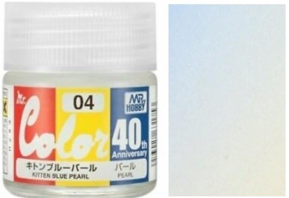 Mr.Hobby AVC-04 10 ml. Kitten Blue Pearl, 40.Yıl Mr.Color Serisi Model Boyası