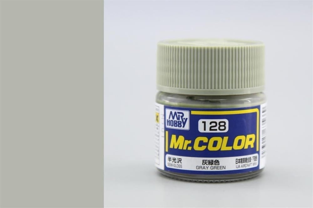 Mr.Hobby C-128 10 ml. Gray Green, Mr.Color Serisi Model Boyası