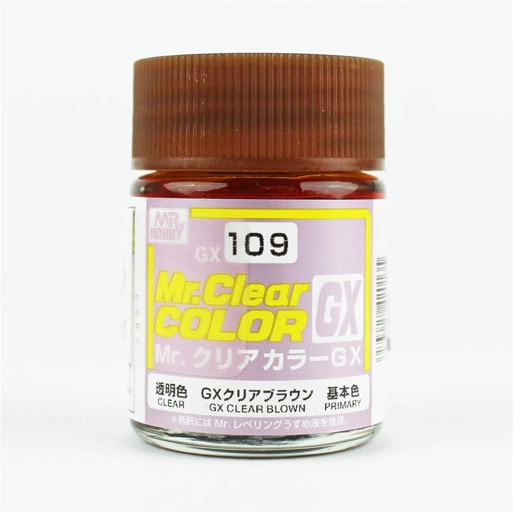 Mr.Hobby GX-109 18 ml. Clear Brown, Mr.Clear Color Serisi Model Boyası