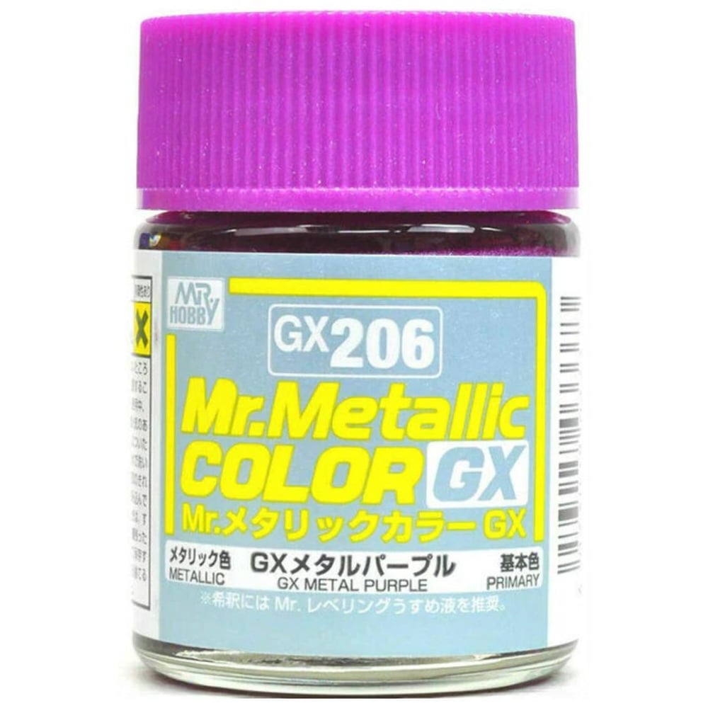 Mr.Hobby GX-206 18 ml. Metallic Purple, Metalik Serisi Model Boyası