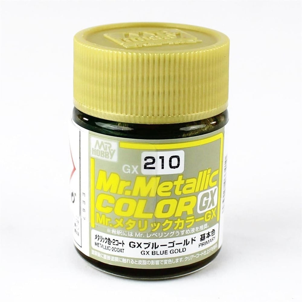 Mr.Hobby GX-210 18 ml. Metallic Blue Gold, Metalik Serisi Model Boyası