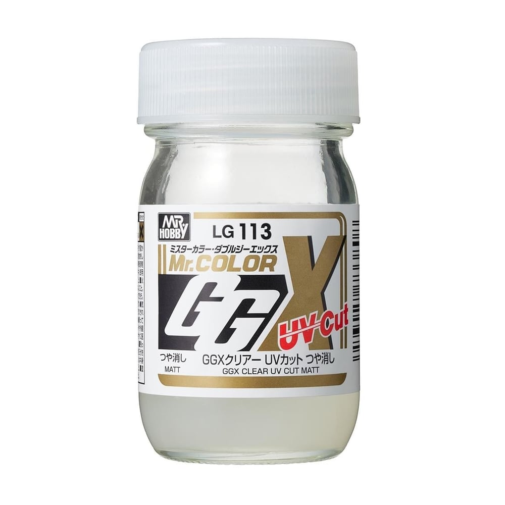 Mr.Hobby LG-113 60 ml. GGX (Double G), Clear UV Cut Matt, Mr.Color Serisi Akrlik Resin Model Boyası