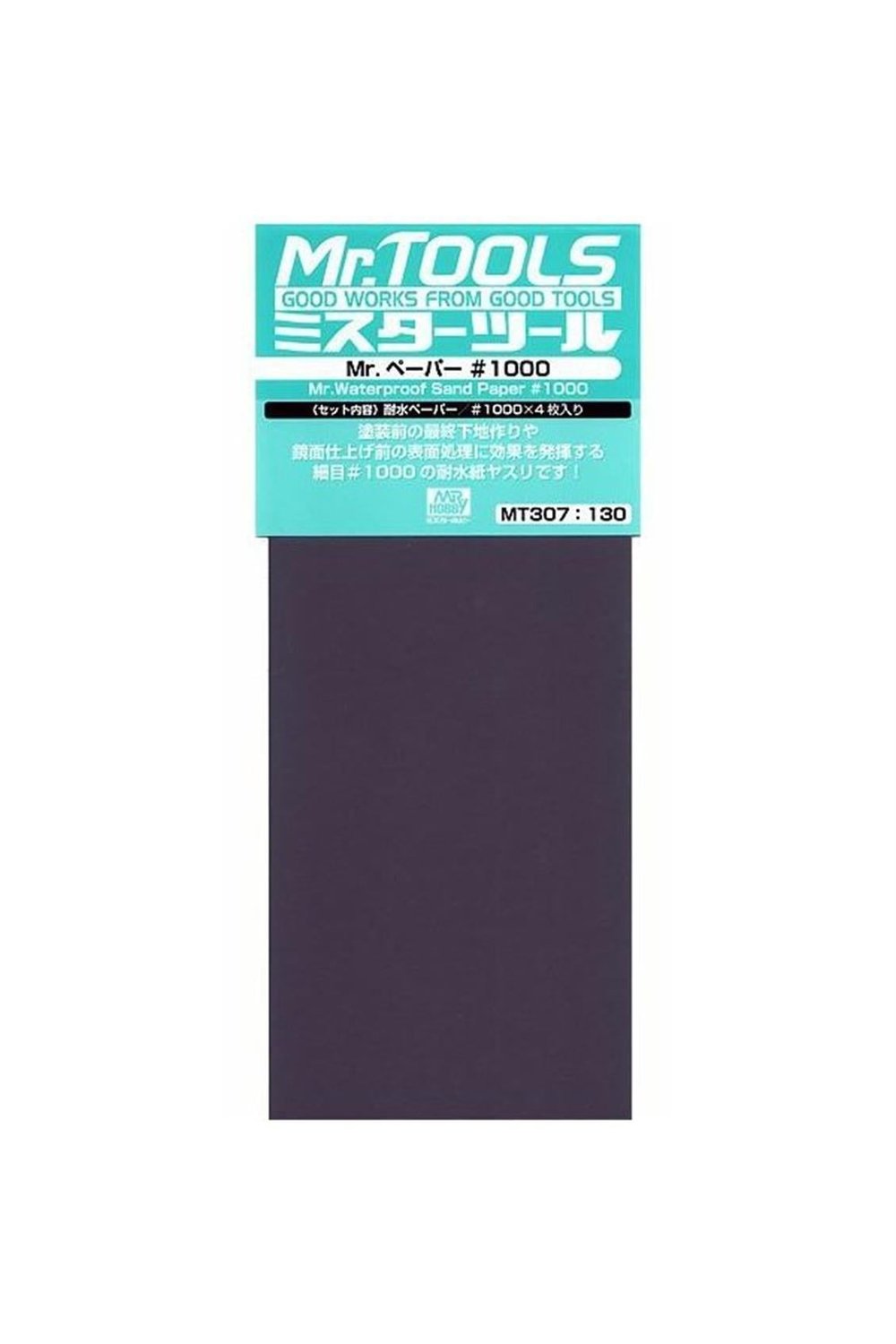 Mr.Hobby MT-307 Su Geçirmez, Kum Zımparası, No.1000, 9,5x23 cm. 4 Adet