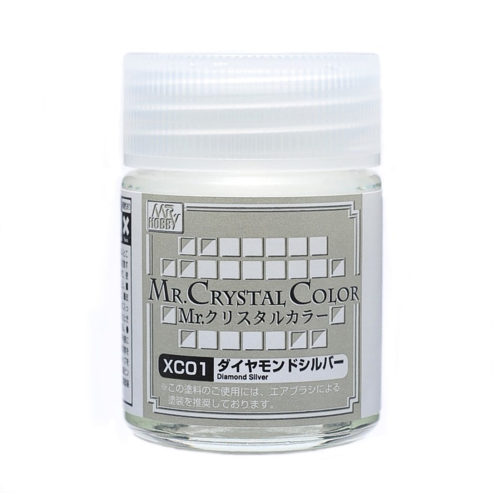 Mr.Hobby XC-01 18 ml. Diamond Silver, Mr.Crystal Color Serisi Model Boyası