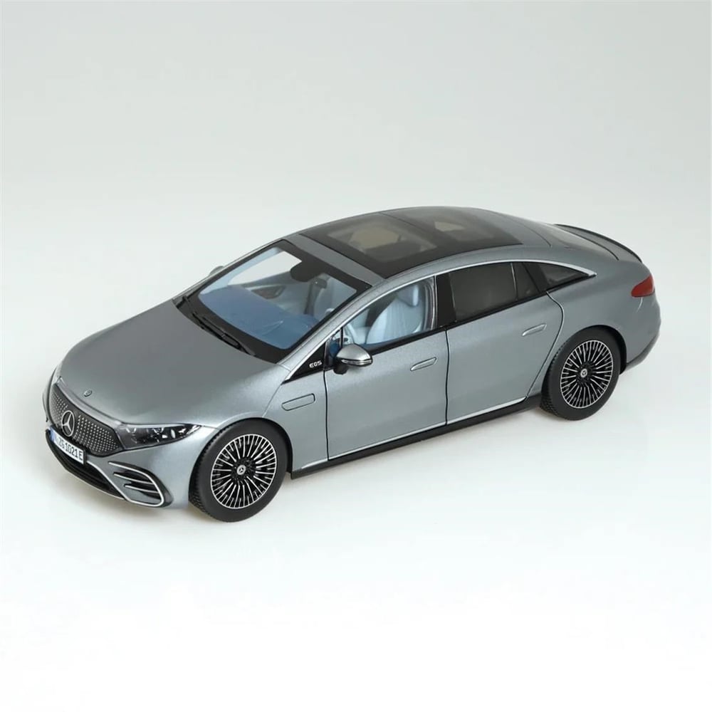 NZG 1020/52 1/18 Ölçek, Mercedes-Benz EQS, Selenit Gri, Sergilemeye Hazır Metal Araba Modeli