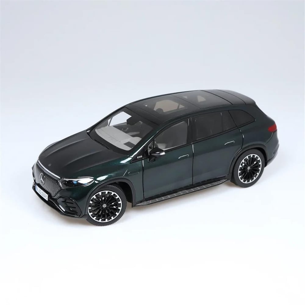 NZG 1059/30 1/18 Ölçek, Mercedes-Benz EQS AMG Line SUV, Yeşil, Sergilemeye Hazır Metal Araba Modeli