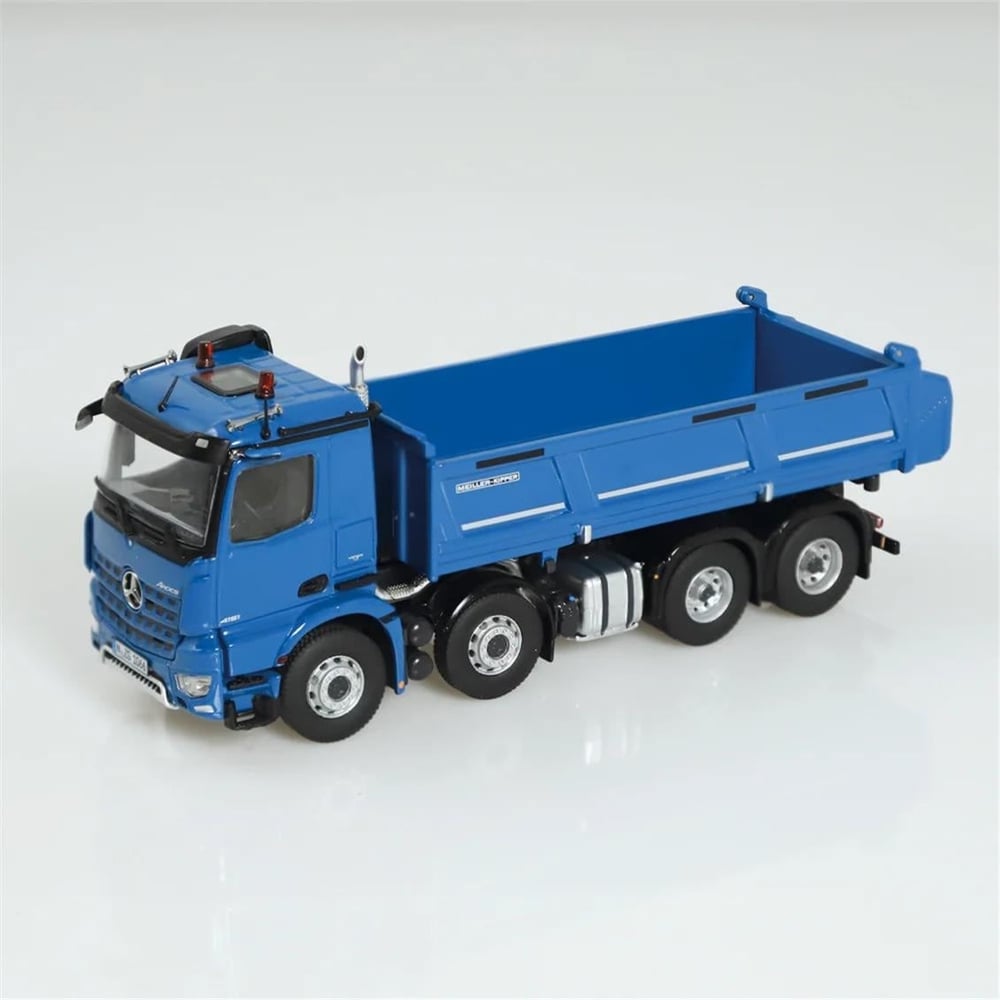 NZG 1066/20 1/50 Ölçek, Mercedes-Benz Arocs 8x4 Damperli Kamyon, Mavi, Sergilemeye Hazır Metal Model