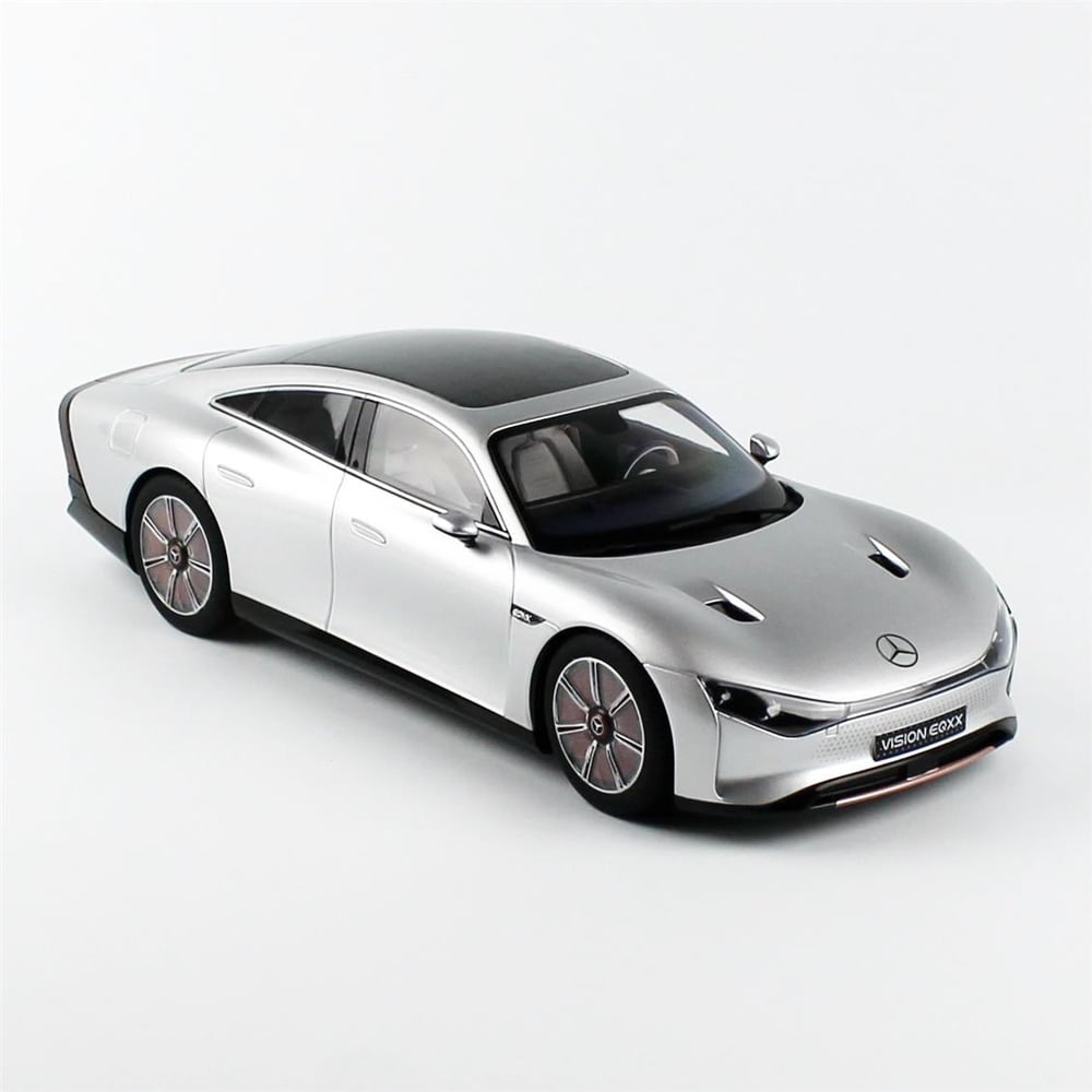 NZG 1073/55 1/18 Ölçek, Mercedes-Benz Vision EQXX alüminyum Gümüş, Sergilemeye Hazır Metal Model