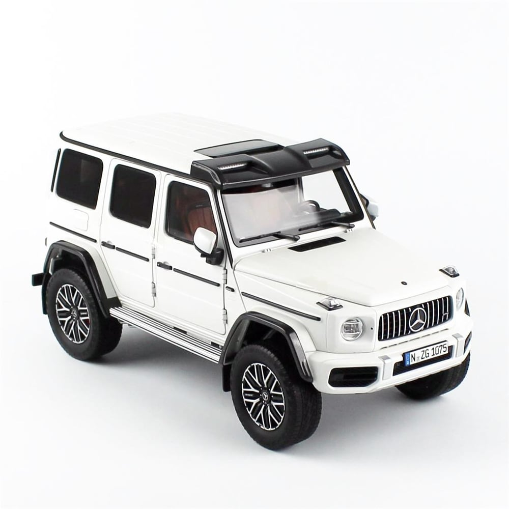 NZG 1075/40 1/18 Ölçek, Mercedes-AMG G 63, Opak Beyaz, Sergilemeye Hazır Metal Model