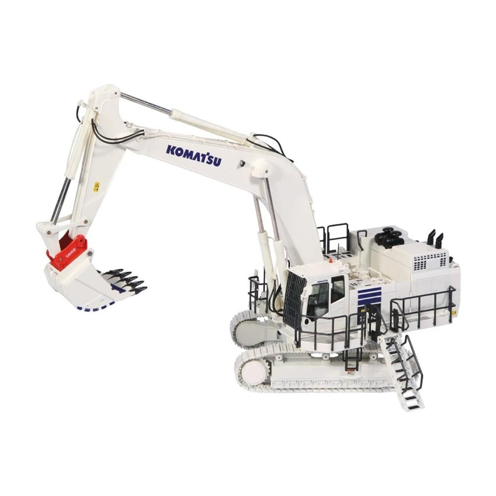 NZG 999.2/01 1/50 Ölçek, KOMATSU PC1250 Ekscavatör, (Beyaz) Sergilemeye Hazır Metal Model