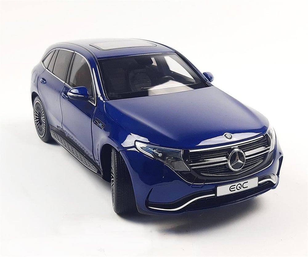 NZG B66963757 1/18 Ölçek, Mercedes Benz (N293) EQC 400 4Matic 2019, Blue Metallic, Sergilemeye Hazır Metal Araba Modeli
