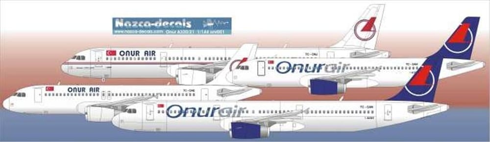 Nazca Decals 1/144 Ölçek, Onuraır Decal A320/321