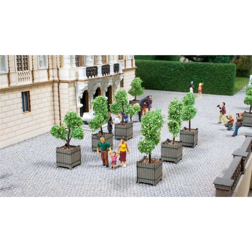Noch 14013 Saksıda Süs Ağaçları, 2 Adet, Diorama Malzemesi