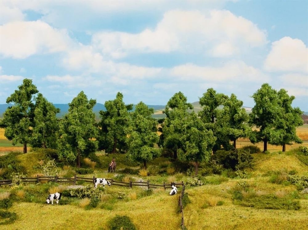 Noch 24600 Yapraklı Ağaçlar, 8 Adet, 10-14 cm. Diorama Malzemesi