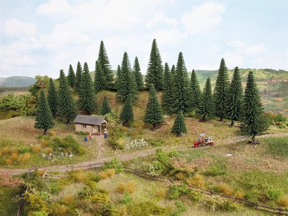 Noch 26820 Köknar Ağaçları, 25 Adet, 5-14 cm. Diorama Malzemesi