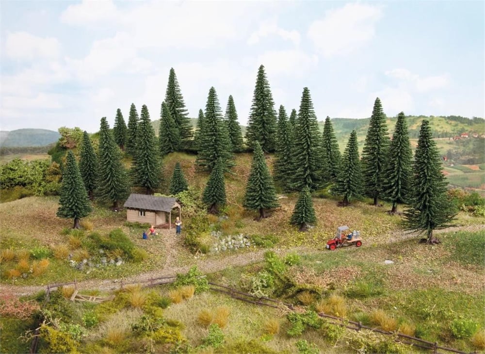 Noch 26830 Kaideli Köknar Ağaçları, 10 Adet, 5-14 cm. Diorama Malzemesi