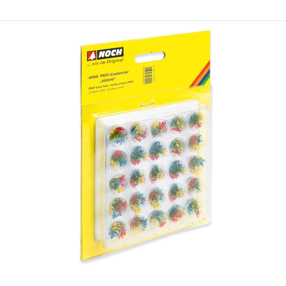 Noch 6900 Çiçek Açan Çimen Kümeleri, 9 mm, 25 Adet, Diorama Malzemesi