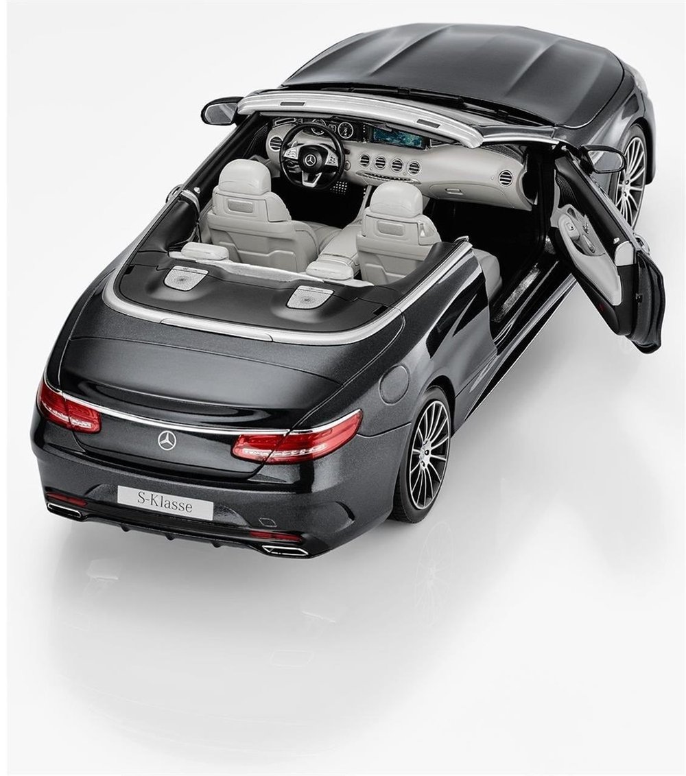 Norev B66960354 1/18 Ölçek, Mercedes Benz S Class Cabriolet 2015, Black Metallic, Sergilemeye Hazır Metal Araba Modeli