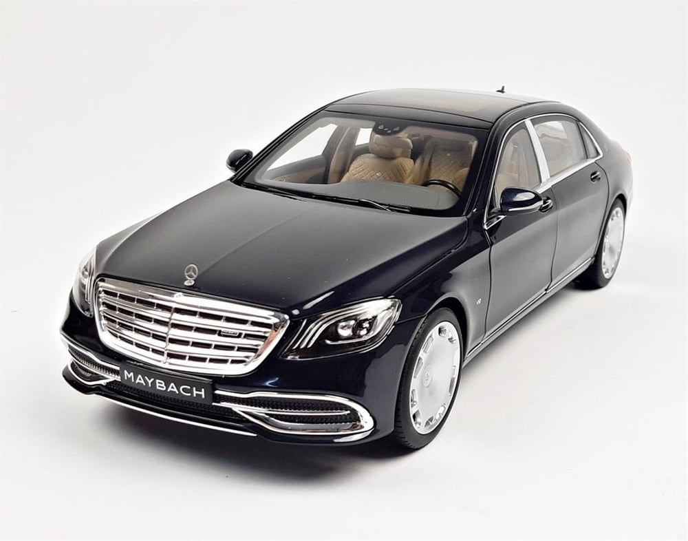 Norev B66960616 1/18 Ölçek, Mercedes Benz S Class S650 Cabriolet Maybach (X222) 2020, Magnetite Black, Sergilemeye Hazır Metal