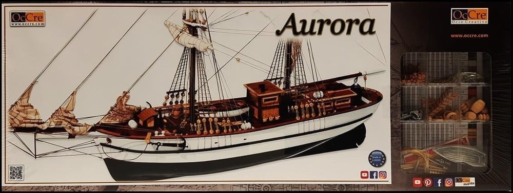 Occre 13001 1/65 Ölçek, Aurora, 68 cm. Yelkenli İspanyol Yük Gemisi, Ahşap Model Kiti
