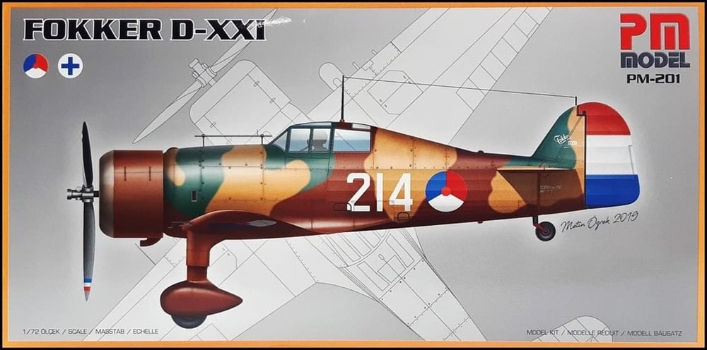 PM Model 201 1/72 Ölçek, Fokker D-XXI Avcı Uçağı, Plastik Model kiti