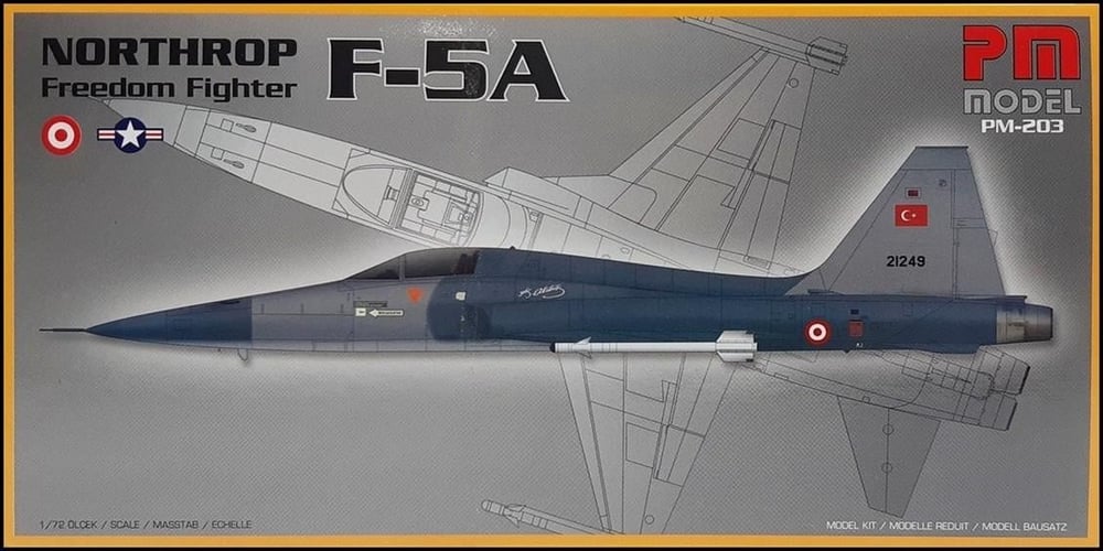 PM Model 203 1/72 Ölçek, F-5A Northrop Freedom Fighter Eğitim Uçağı, Plastik Model kiti