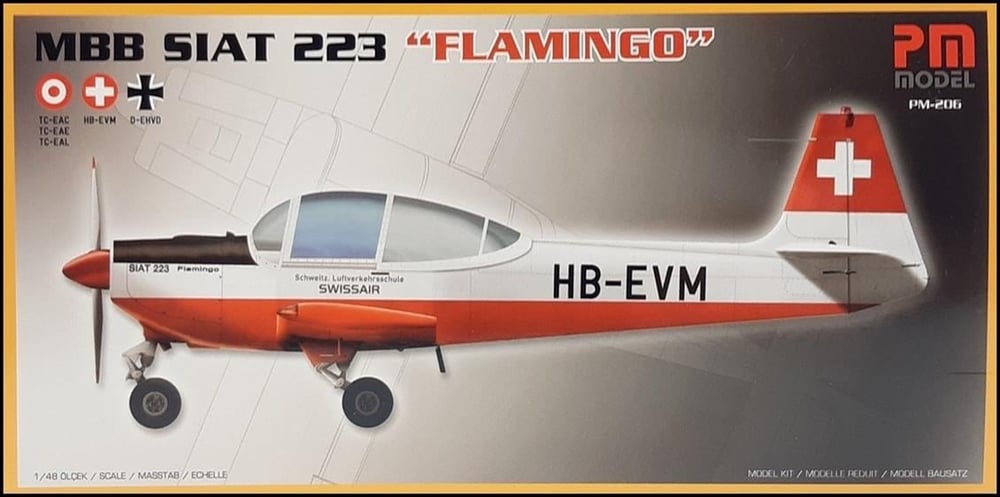 PM Model 206 1/72 Ölçek, MBB Siat 223 Flamingo Eğitim Uçağı, Plastik Model kiti