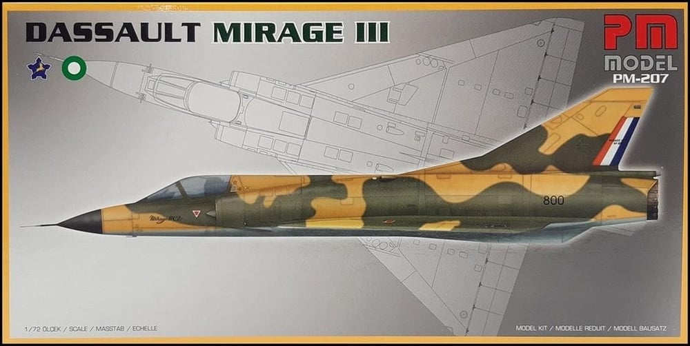 PM Model 207 1/72 Ölçek, Dassault Mirage III Avcı Uçağı, Plastik Model kiti