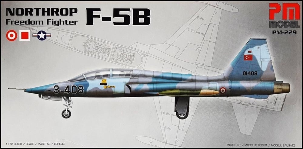 PM Model 229 1/72 Ölçek, Northrop F-5B Eğitim Uçağı, Plastik Model kiti