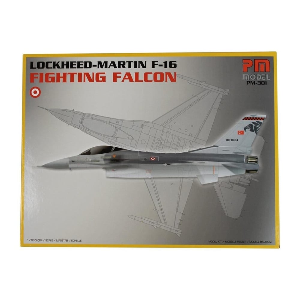 PM Model 301 1/72 Ölçek, F-16 Fighting Falcon Avcı-Bombardıman Uçağı, Plastik Model kiti