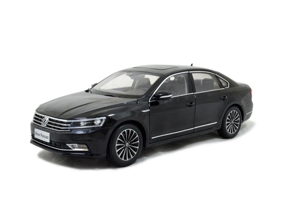 Paudi Model 2369BK 1/18 Ölçek, 2016 Volkswagen Passat, Siyah, Sergilemeye Hazır Metal Araba Modeli
