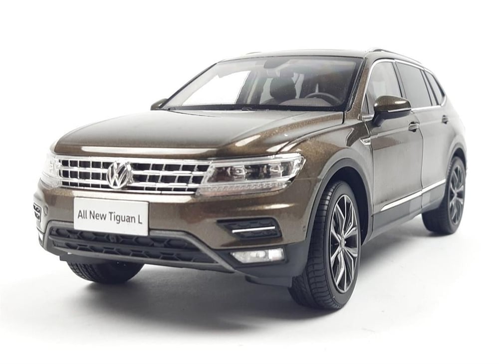 Paudi Model 2386BR 1/18 Ölçek, 2017 Volkswagen Tiguan L, Kahverengi, Sergilemeye Hazır Metal Araba Modeli