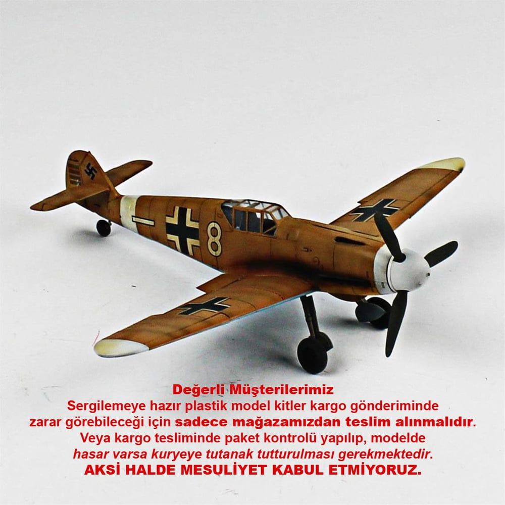 QD078 1/48 Messerschmitt Bf 109 G-2 Sergilemeye Hazır Plastik Uçak Modeli