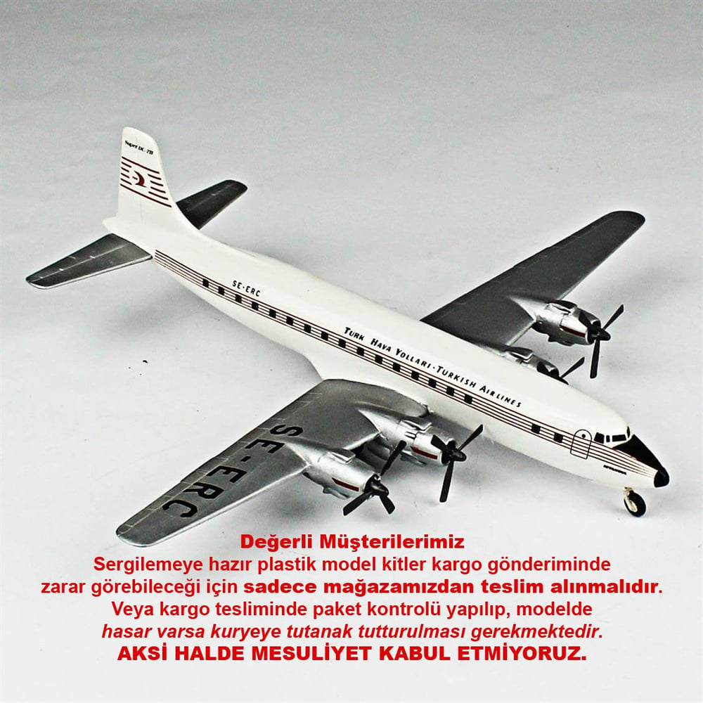 QD148 1/144 DC-6 Sergilemeye Hazır Plastik Uçak Modeli