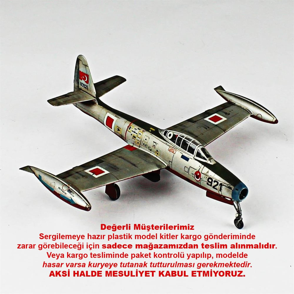 QD156 1/72 F-84G Sergilemeye Hazır Plastik Uçak Modeli