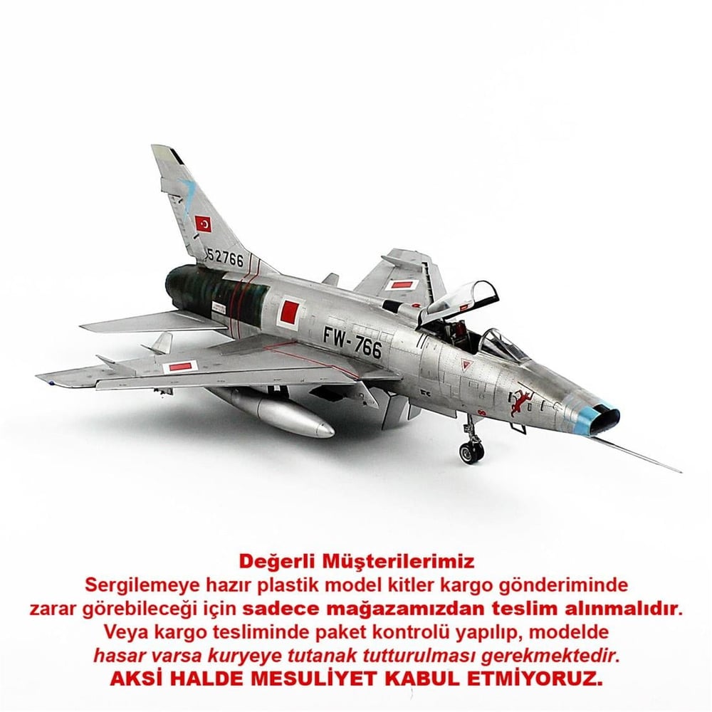 QD169 1/48 F-100F, 112. Şeytan Filo, Cengiz Topel Uçağı, Sergilemeye Hazır Plastik Savaş Uçağı Modeli