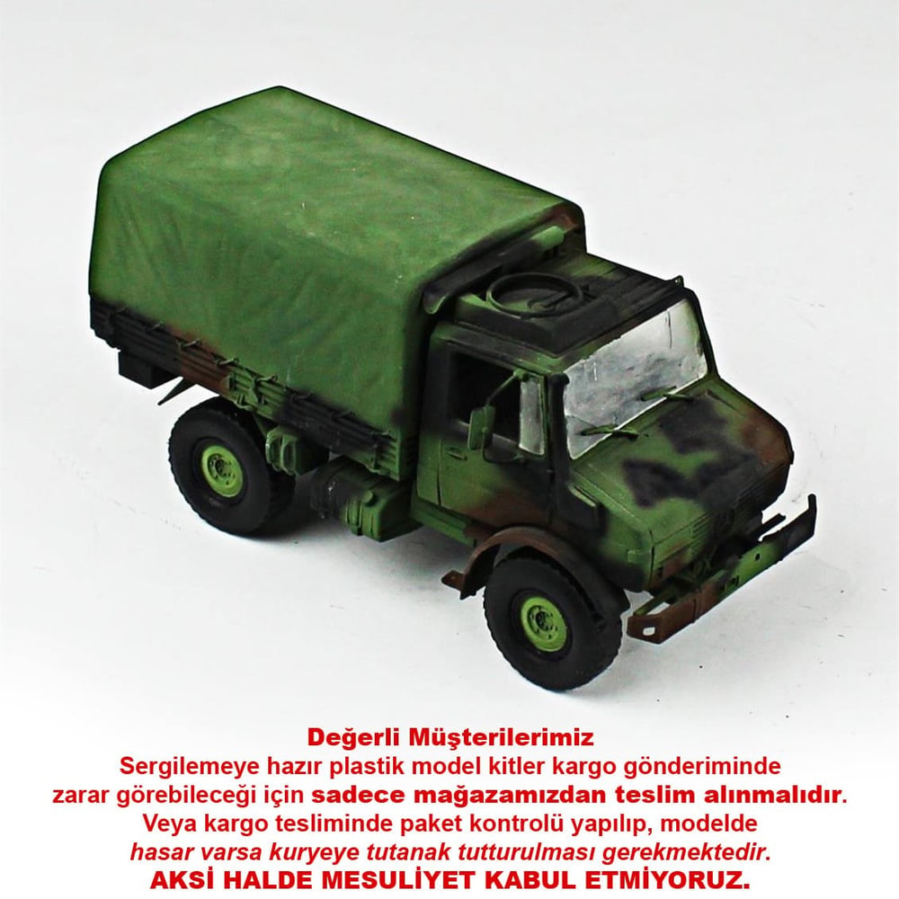 QD207 1/35 Unimog, Revell, Sergilemeye Hazır Plastik Tank Modeli